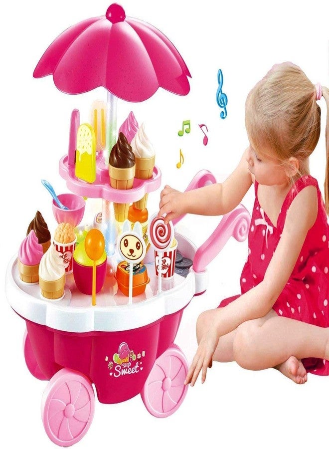 HEER Ice Cream Parlour Set for Your Child with Lights and Music Toy (HCCD Enterprise (Pink) - Image 1